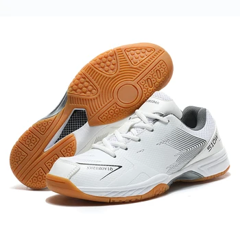 Мужская Женская противоскользящая обувь для бадминтона, обувь для настольного тенниса, волейбольные кроссовки Zapatillas Tenis, большие размеры 47 48 49
