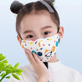 Мультяшная детская маска для детей 3-10 лет PM2.5, хлопковая маска с защитой от дымки, дыхательный клапан, противопылевая маска для рта, фильтр с активированным углем, респиратор