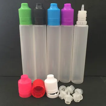 Пластиковые Бутылки в стиле Dropperpen объемом 30 мл, Многоразовая бутылка с защитой от вскрытия, Защищающая от детей Крышка и бутылка для жидкости с длинным наконечником Иглы