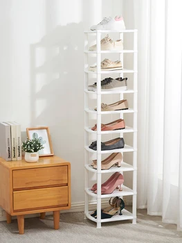 Стойка для обуви в прихожей, Многослойная стойка для хранения дверей обувного шкафа, Простая пластиковая стойка, стойка для хранения тапочек, Стойка для органайзеров на высоких каблуках