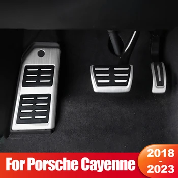 Для Porsche Cayenne 2018 2019 2020 2021 2022 2023 Автомобильные Педали Акселератора Тормоза Подставка для ног Накладка на Педаль Аксессуары для интерьера
