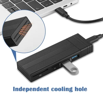 2 в 1 от Type C до M.2 NGFF NVME до USB3.0 3,2 10G SSD-накопитель с твердотельным накопителем + концентратор