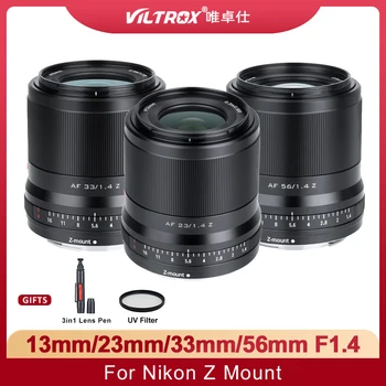 VILTROX 13 мм 23 мм 33 мм 56 мм F1.4 STM AF APS-C Автофокус с Большой Диафрагмой Объектив для Nikon Z Mount Камера Z6 Z7 Z9 Z7II Z30 Z50 ZFC