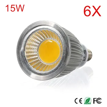 Высокое качество 15 Вт E14 AC 110 В 220 В 240 В светодиодная кукурузная лампа высокой мощности лампы COB Чипы Суперяркие прожекторы 6 шт./лот