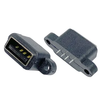 50 шт. Водонепроницаемый USB 2,0 Разъем для зарядки данных, Разъем для подключения к Хвосту, 4-контактный USB-интерфейс, Порт USB2.0, док-станция для питания печатной платы