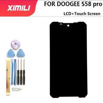 5,71 дюймовый ЖК-дисплей Doogee S58 PRO + Дигитайзер с сенсорным экраном в Сборе 100% Оригинальный ЖК-дисплей + Сенсорный дигитайзер для DOOGEE S58 PRO + Инструменты