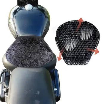 Гелевая прокладка для сиденья мотоцикла, Сотовая Мотоциклетная подушка, Дышащее Охлаждение сиденья, Подушка для снятия давления, Воздух для езды на мотоцикле