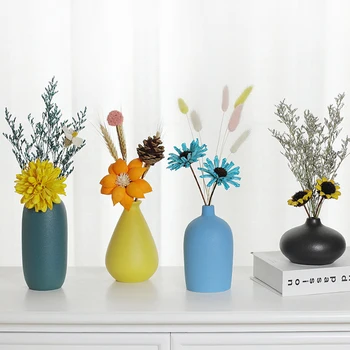 Женская ваза-кувшин Современный дизайн, эстетичная роскошная керамическая ваза-кувшин, предметы современного искусства, аксессуары для дома в Каса
