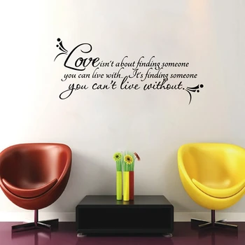 Наклейка с цитатами о любви на стену, декор комнаты 