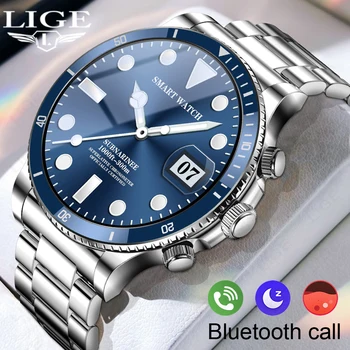 Роскошные смарт-часы LIGE, мужские цифровые часы с Bluetooth-вызовом, Водонепроницаемый фитнес-браслет для Huawei Watches Ultimate, мужские умные часы