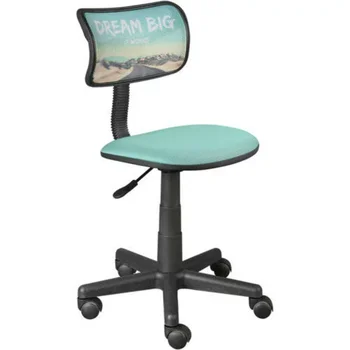Офисные стулья Рабочее кресло с регулируемой высотой и поворотом, вместимостью 225 фунтов, игровое кресло с синим принтом