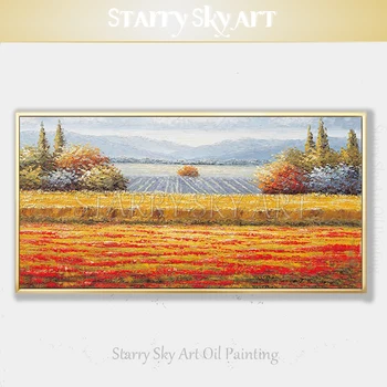 Новоприбывший художник, ручная роспись, высококачественный импрессионистский пейзаж, картина маслом на холсте, красивый пейзаж для декора стен