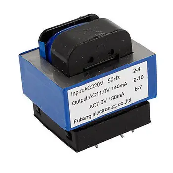 7-контактный трансформатор питания микроволновой печи переменного тока 220 В до 11 В / 7 В 140 мА /180 мА