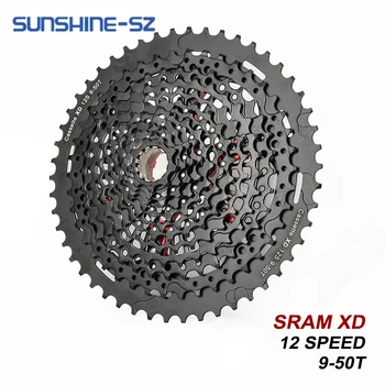 новый SUNSHINE-SZ MTB Кассета для горного велосипеда XD 12 Скоростей свободного хода 9-50 Т 539 г черный Для Аксессуаров для велосипедов SRAM