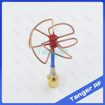 Tanger Новая 5,8 ГГц FPV Антенна с 5 Листовым лезвием 5,8 G TX RX SMA штекерная Антенна с круговым поляризованным усилением с синим кабелем RG405 RG086