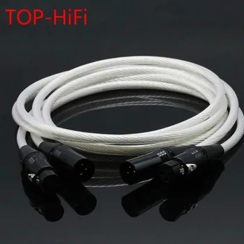 Топ-пара Hi-Fi neutrik XLR Балансировочный кабель из чистого Серебра 7NOCC Кабель с 2 XLR штекерами и 2 XLR штекерными кабелями Балансировочный линейный шнур
