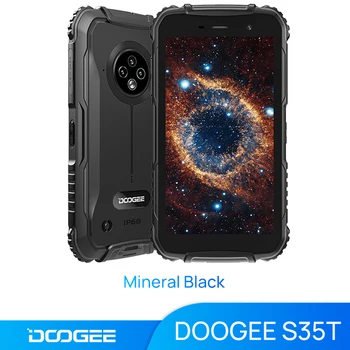 DOOGEE S35T Прочный смартфон 5,0 ”HD IPS 3 ГБ ОЗУ 64 ГБ ПЗУ Четырехъядерный Android 11,0 13.0MP Тройная камера 4350 мАч Мобильные Телефоны