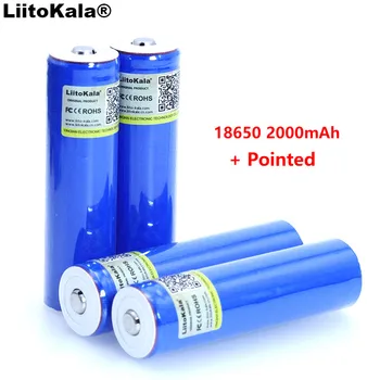 Liitokala 18650 3,7 В 2000 мА Перезаряжаемая литиевая батарея Свет Фонарика батареи светодиодная батарея + Остроконечная