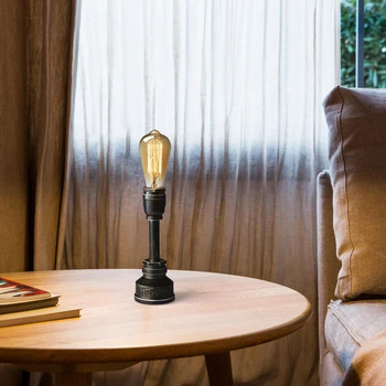 XIHOME Стол в Американском Деревенском Стиле, Креативная Настольная Лампа, водопровод из сплава Металла, прикроватные ночные светильники