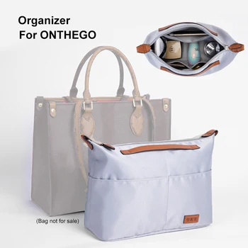 Хороший органайзер с нейлоновой вставкой для роскошных женских сумок Onthego, ручка для хранения сумочки, внутренний кошелек для путешествий, формирователь косметички