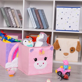 Haojianxuan Cube Складной Нетканый Ящик Для Хранения Детских Игрушек с Мультяшными Животными, Органайзер для Комода и Шкафа