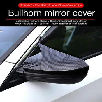 Накладка на Зеркало заднего вида Автомобиля для Honda Civic 10th 2016-2020 Стиль Углеродного Волокна Наклейка На Боковое Зеркало Заднего Вида Дождь Брови