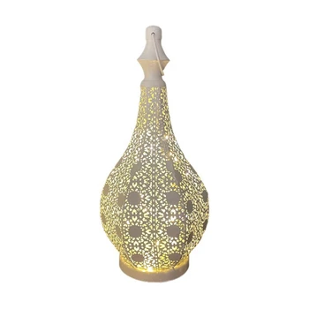 Металлическая настольная лампа в Марокканском стиле, Беспроводная лампа на батарейках с лампочкой Fairy Lights Для Рождественской домашней гостиной