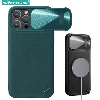 Кожаный магнитный чехол Nillkin CamShield для iPhone 14 Pro Max, защита камеры TPU + PC Задняя крышка телефона для iPhone 14 Plus