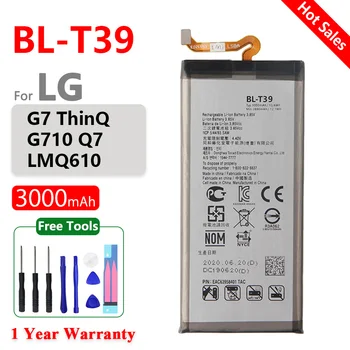 Подлинный аккумулятор BL-T39 Для LG G7 G7 + G7ThinQ LM G710 ThinQ G710 Q7 + LMQ610 BL T39 Mobile Batteria Аккумуляторы для телефонов + Бесплатные инструменты
