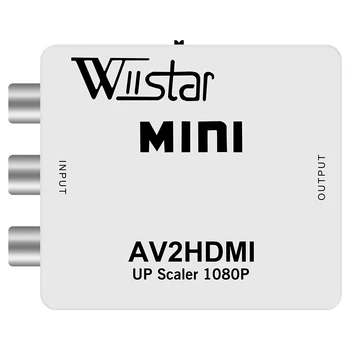 Бесплатная Доставка Конвертер RCA AV в HDMI адаптер Мини композитный конвертер CVBS в HDMI AV2HDMI в розничной упаковке 1080P