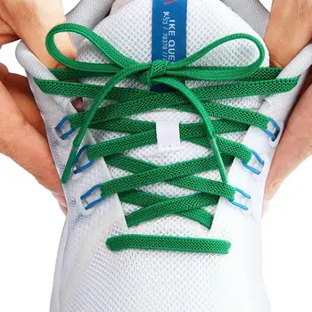 Классические эластичные шнурки эластичные шнурки для кроссовок Плоские шнурки шириной 7 мм для детей, шнурки для обуви для взрослых, резинки для обуви