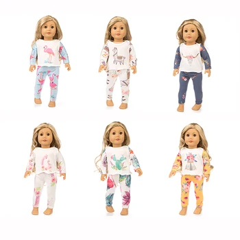 Новая модная пижама, подходящая для кукольной одежды American Girl, 18-дюймовая кукла, рождественский подарок для девочки (продается только одежда)