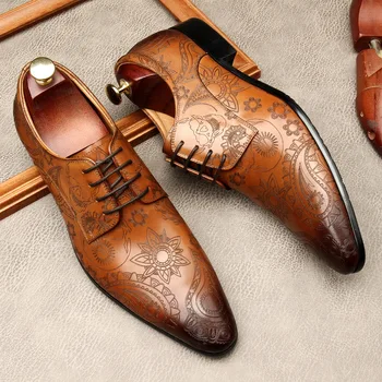 Новые мужские модельные туфли zapatos hombre vestir lujo estilo italiano scarpa oxford uomo из натуральной кожи для мужчин