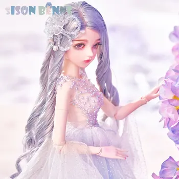 СИСОН Бенне 1/3 BJD Кукла Красивая Девочка ростом 24 дюйма, кукла с расписанным вручную лицом, платье для макияжа, полный комплект, готовый