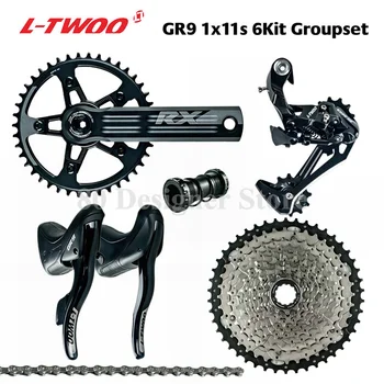LTWOO GR9 1x11 Скоростной, Дорожный набор 11s, Рычаги переключения передач R/L + задний переключатель + Шатуны + Цепь + Кассета, Велокросс для гравийных велосипедов