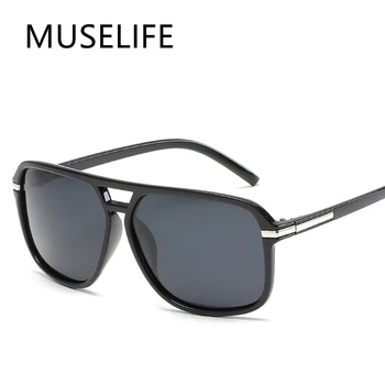 Солнцезащитные очки с круглыми линзами MUSELIFE, женские брендовые дизайнерские Ретро Мужские Солнцезащитные очки в матовой черной/яркой черной оправе UV400