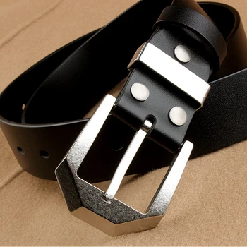 пряжка для ремня 4CM New Solid Titanium Men Belt Buckle with Black Belt Straps