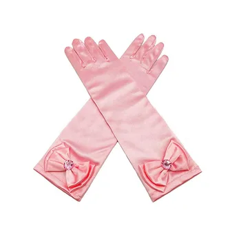 20 пар детских праздничных перчаток для девочек, длинные перчатки длиной до локтя для свадебного костюма Принцессы, Косплей