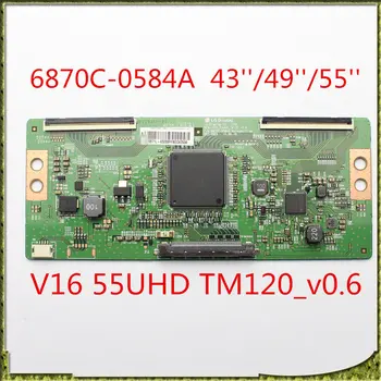 Плата Tcon 6870C-0584A для 43 49 55-дюймового телевизора V16 55UHD TM120_v0.6 для телевизора Оригинальный T-con 6870C 0584A T-Con Card Placa