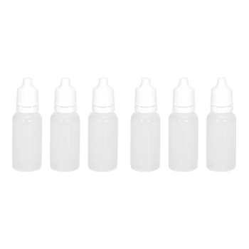 200ШТ 15 мл Пустых пластиковых бутылочек-капельниц для жидкости для глаз, бутылочки для пипетки многоразового использования