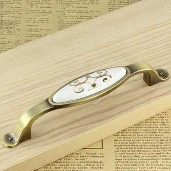 Золотой цветок, антикварная ручка для садовой мебели, ручки для дверцы шкафа (диаметр: 128 мм, длина: 160 мм)