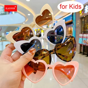 2023 Детские Солнцезащитные очки с сердечками, Модные Солнцезащитные очки с защитой от ультрафиолета для девочек, Детская мода, оттенок в форме Любви для мальчиков 3-9 лет Оптом