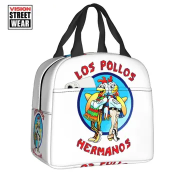 2023 Новые пакеты для ланча с логотипом Los Pollos Hermanos с изоляцией для школьного офиса Breaking Bad, Сменный термохолодильник, ланч-бокс для детей