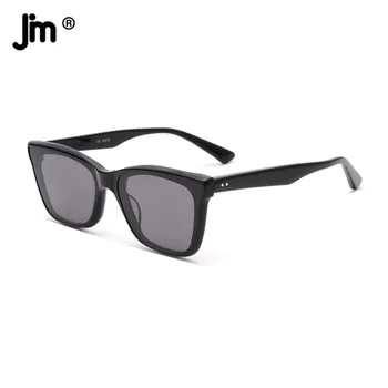 JM Ацетатная оправа, квадратные женские мужские солнцезащитные очки, винтажные брендовые дизайнерские солнцезащитные очки для вождения UV400