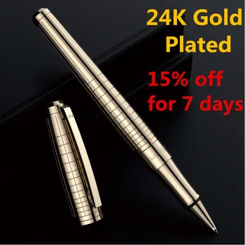 Роскошная ручка-роллер DARB 24K позолоченная металлическая ручка Высококачественный деловой офисный подарок для письма
