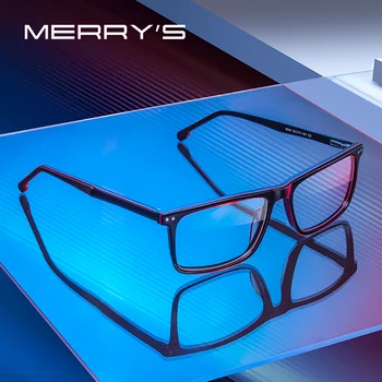 MERRYS DESIGN Мужские Ацетатные очки в Квадратной оправе для оптики, Роскошные оправы для очков по Рецепту, оптические очки S2942
