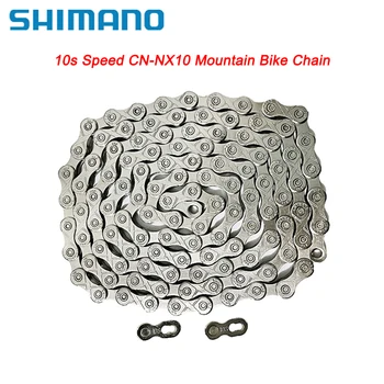 Shimano CN-NX10 Велосипед 10S Скоростная MTB Цепь для горного Велосипеда 116 Звеньев 30/33 Скоростная Кассетная Цепь X10 Оригинальные Запчасти Для Велосипедов