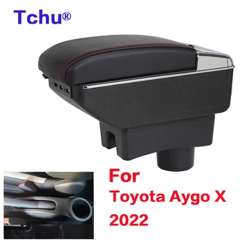 Для 2022 Aygo X Автомобильный Подлокотник Коробка Для Toyota Aygo X Автомобильный Подлокотник Коробка Центральный Подлокотник Коробка Дооснащение USB Зарядка Пепельница Автозапчасти
