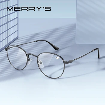 MERRYS DESIGN Классические очки для чтения для мужчин и женщин Ретро-Ридер, блокирующие синий свет линзы из смолы CR-39 S2448FLH