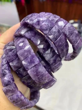 2023 Фиолетовый лепидолит Ювелирный браслет из драгоценных камней Браслет из натуральных драгоценных камней для женщин в подарок Оптом!